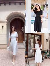 2022夏季连衣裙,女装连衣裙,秋莎明月