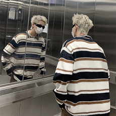 E20P53秋冬翻领毛衣时尚休闲打底衫男装，男装T恤，星座512-6