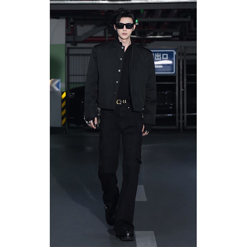 抖音小众设计高级棉衣老钱风保暖棉服外套男M219-P135(网图,男装棉衣,电商B267