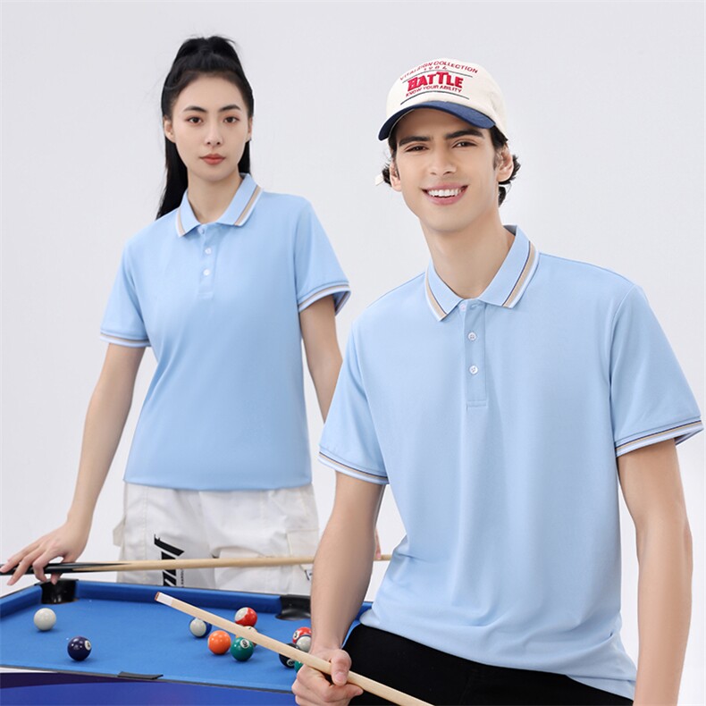 男式2023年夏季新款T恤衫男女同款情侣装短袖翻领休闲polo体恤图片