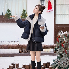 2025冬季新款毛领拼接羽绒服，女装羽绒服，维一诺（1D095）