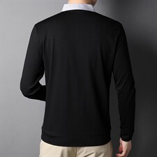 G85703男士2023年秋季新款长袖假两件青年开衫T恤套头P65图片