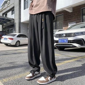 特批P40无差价25夏季魔术贴腰带设计感阔腿长裤男K1055尺码偏大图片