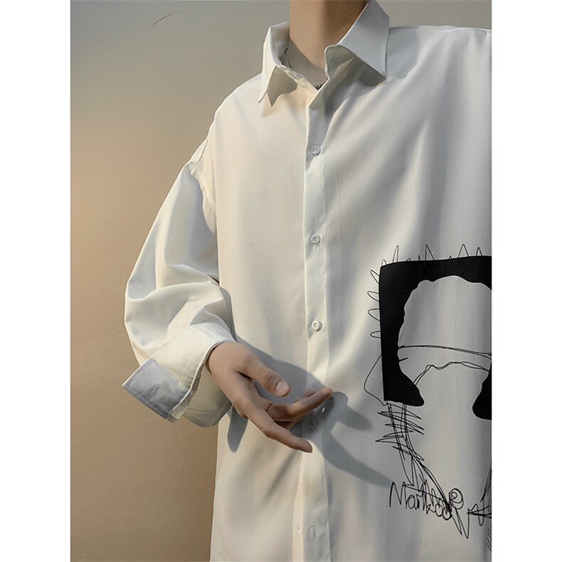 春季潮流百搭衬衣设计感港风上衣外套长袖衬衫男XZ212-QCS778-P26,男装衬衫,星座212-1