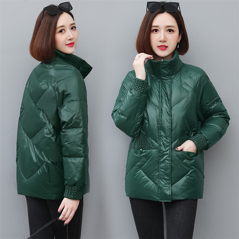 羽绒服女冬季2025新款中年妈妈时尚洋气轻薄保暖立领90白鸭绒外套,女装羽绒服,婷思杰（原婷想服饰）
