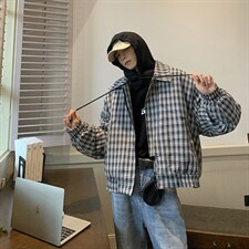 【2025秋冬】韩系垫肩短款外套夹克货号：2167棉衣货号：MY2167图片