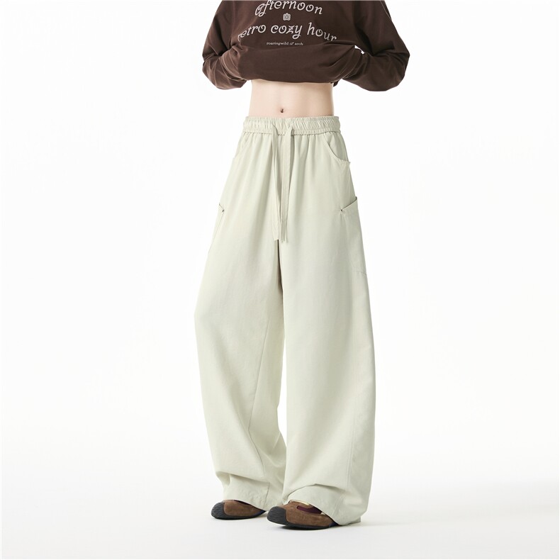 抖音品质美式复古侧边口袋速干宽松阔腿裤B315-K25318-特p30控58,男装休闲裤,电商B315