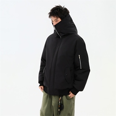 冬季美式cleanfit棉服毛领加绒加厚潮牌撞色棉服外套MY6868-P88，男装棉衣，星座610B-1