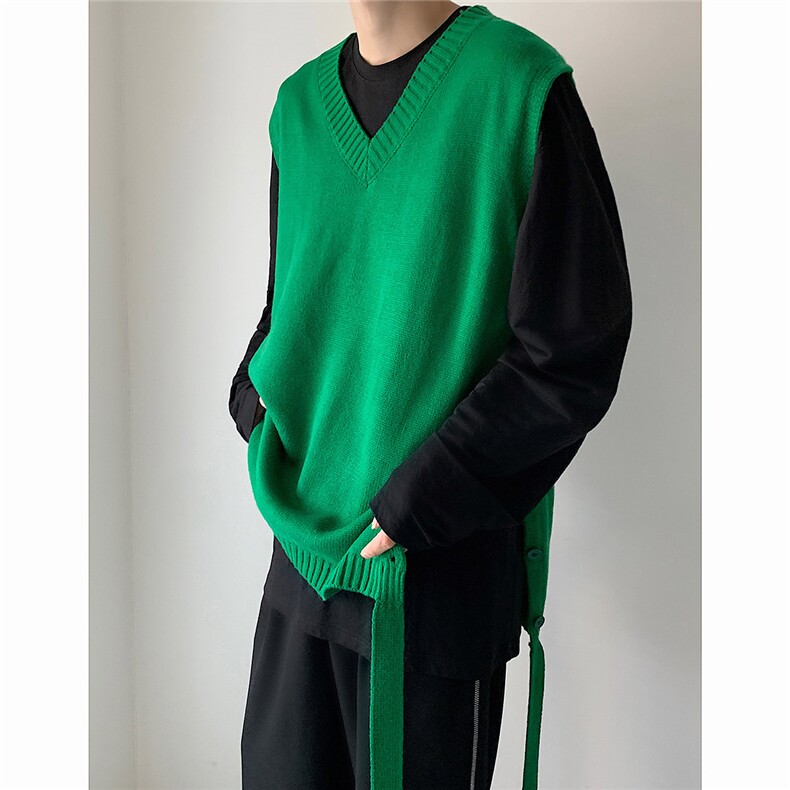 韩系织带马甲情侣无袖坎肩毛衣背心潮T612-P55,男装背心/马甲,星座1501