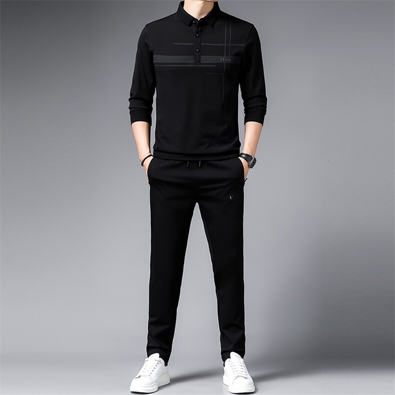 SA9675-2钱塘2020-2中年男士商务休闲简约百搭冬季厚款套装P152图片