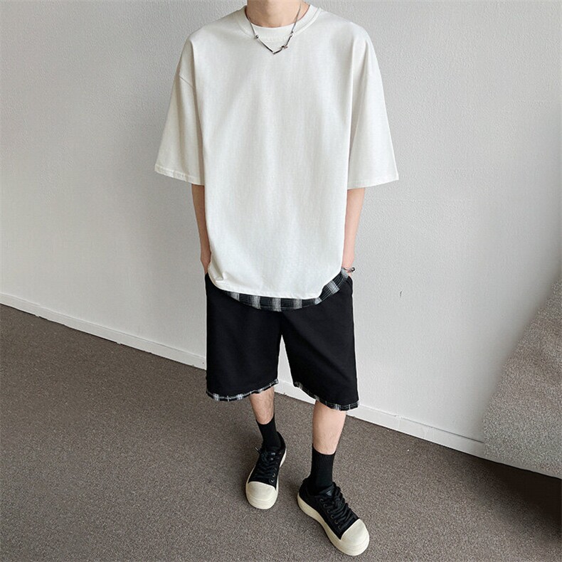 短袖短裤套装男士夏季薄款透气潮流时尚t恤夏装一套休闲运动衣服,男装牛仔裤,星座1206（原A206）