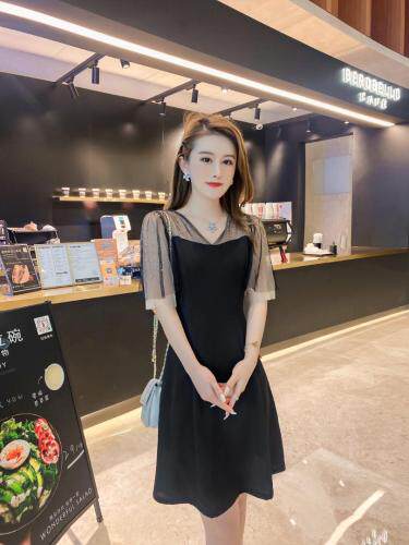 【现货】烫钻连衣裙，女装连衣裙，艾丹迪蔓