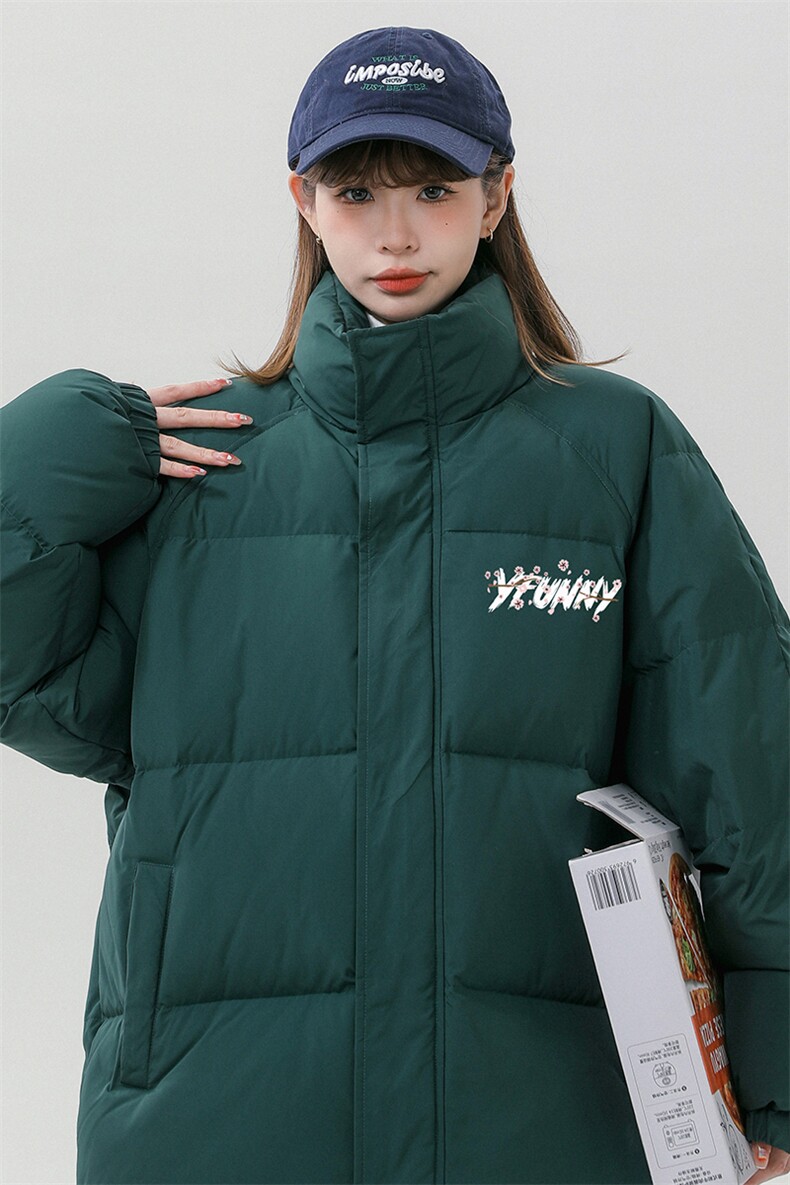 中性风23冬季百搭宽松字母印花棉服外套TPMY63703特批P75控128,男装棉衣,电商A268