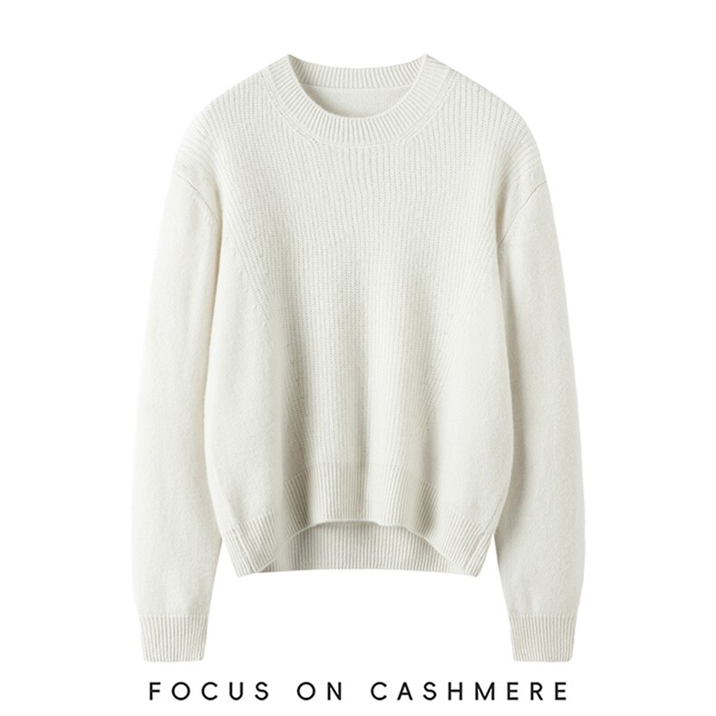 2025年秋季时尚百搭通勤简约休闲圆领羊绒衫，女装羊绒衫，缇曼羊绒