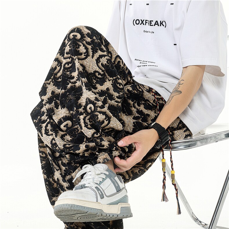 2025夏装新款风夏季轻薄透气冰丝灯笼裤宽松版2504-P50,男装休闲裤,电商A057B