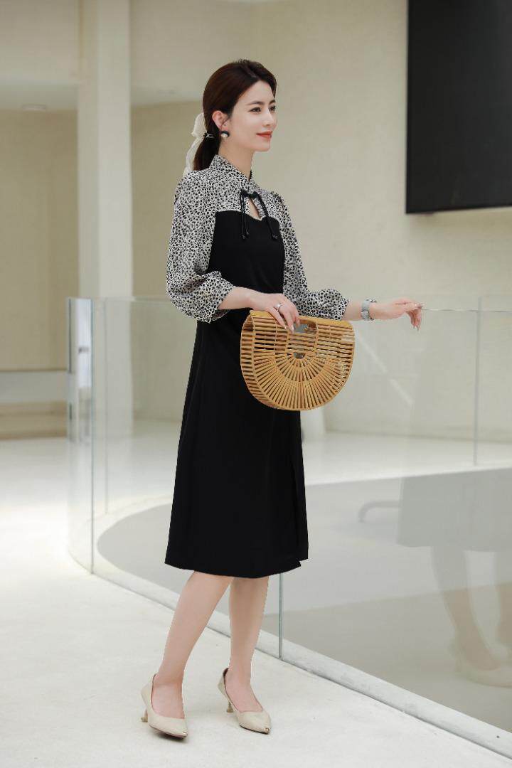 【现货】一袭旗袍连衣裙,优雅又复古,尽显东方韵味，女装汉服/婚纱/旗袍/礼服，依芙恩(5F)