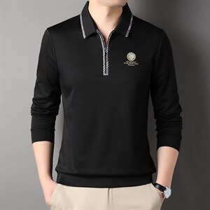 G99611男式秋季服装新款长袖T恤青年翻领卫衣四季打底体恤P65图片