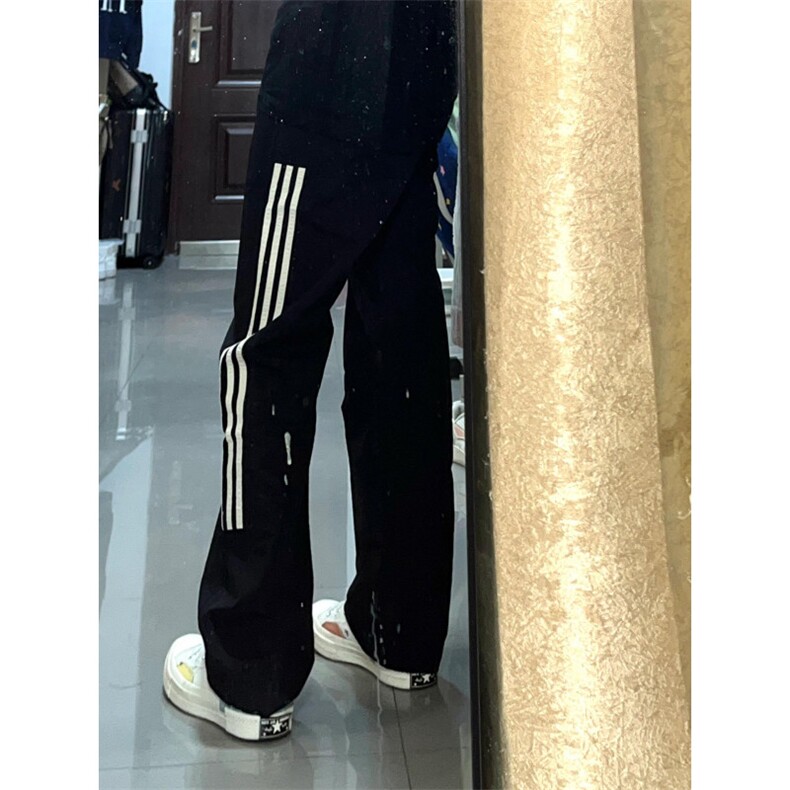 【有货】条纹速干运动裤子男女夏季薄款户外三条杠裤子1217LL-P48,女装休闲裤,星座1007（原301D）