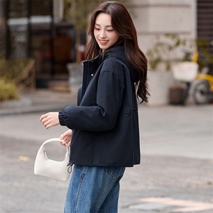 夹棉加厚短外套女2025冬季新款小个子棉衣棉服休闲加绒派克服图片
