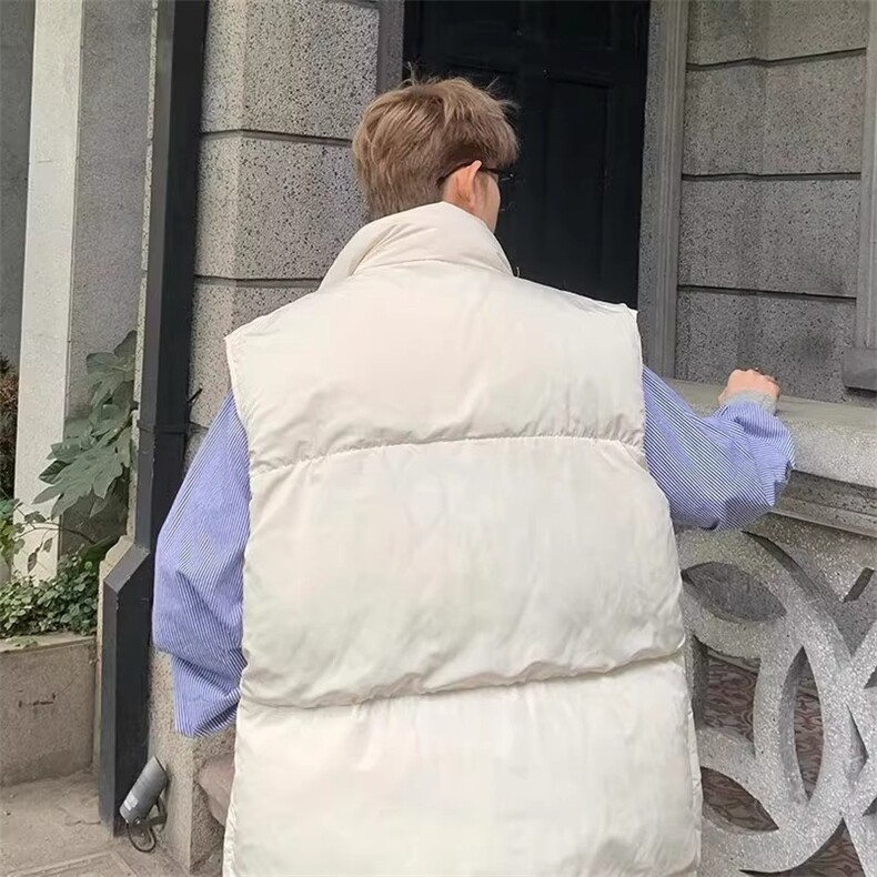 美式冬季棉马甲男加厚保暖棉服外套复古韩版潮流宽松情侣棉袄外套,男装棉衣,星座516A