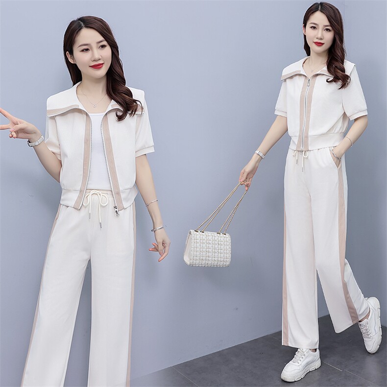 2023年春夏季新款女装韩版休闲时尚套装,女装套装/套裙,靓星雨