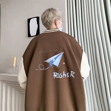 摇粒绒棒球服男大码开衫卫衣男夹克BF86270-P65，男装夹克，电商A040