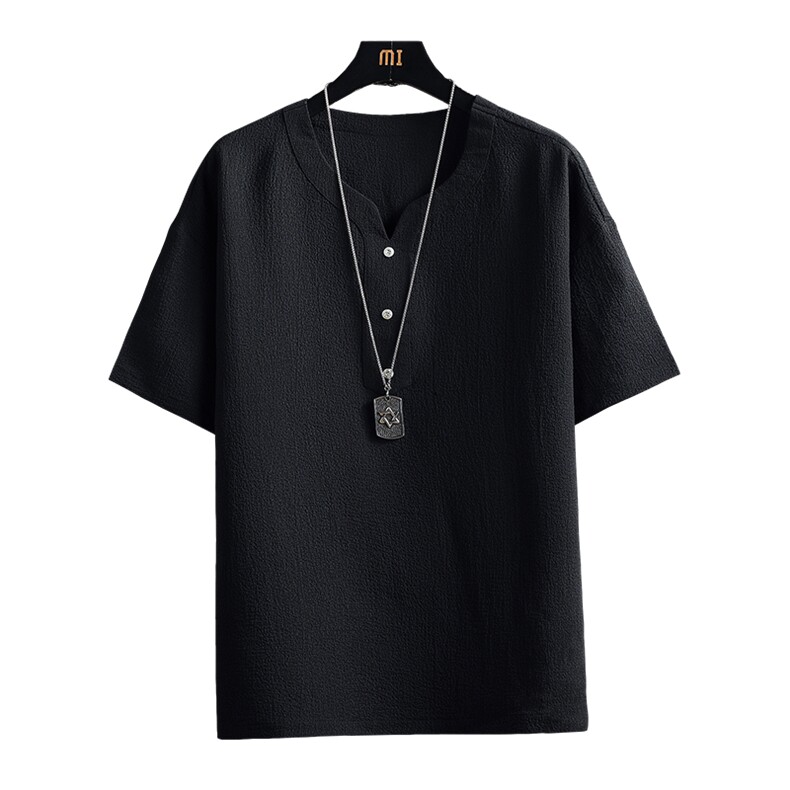 夏季现货主推风V领大码休闲百搭情侣T恤男T605P33,男装T恤,电商B226-2（原B217-2）
