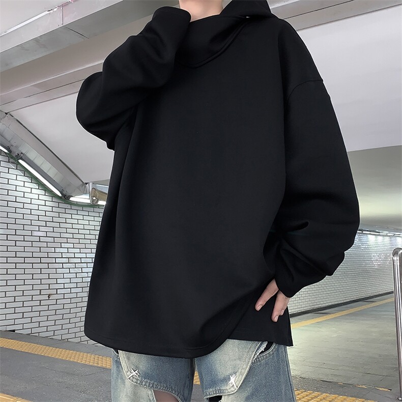 加厚加绒冬款男连帽套头卫衣设计感纽扣外套WY109P50,男装卫衣,星座1013-1