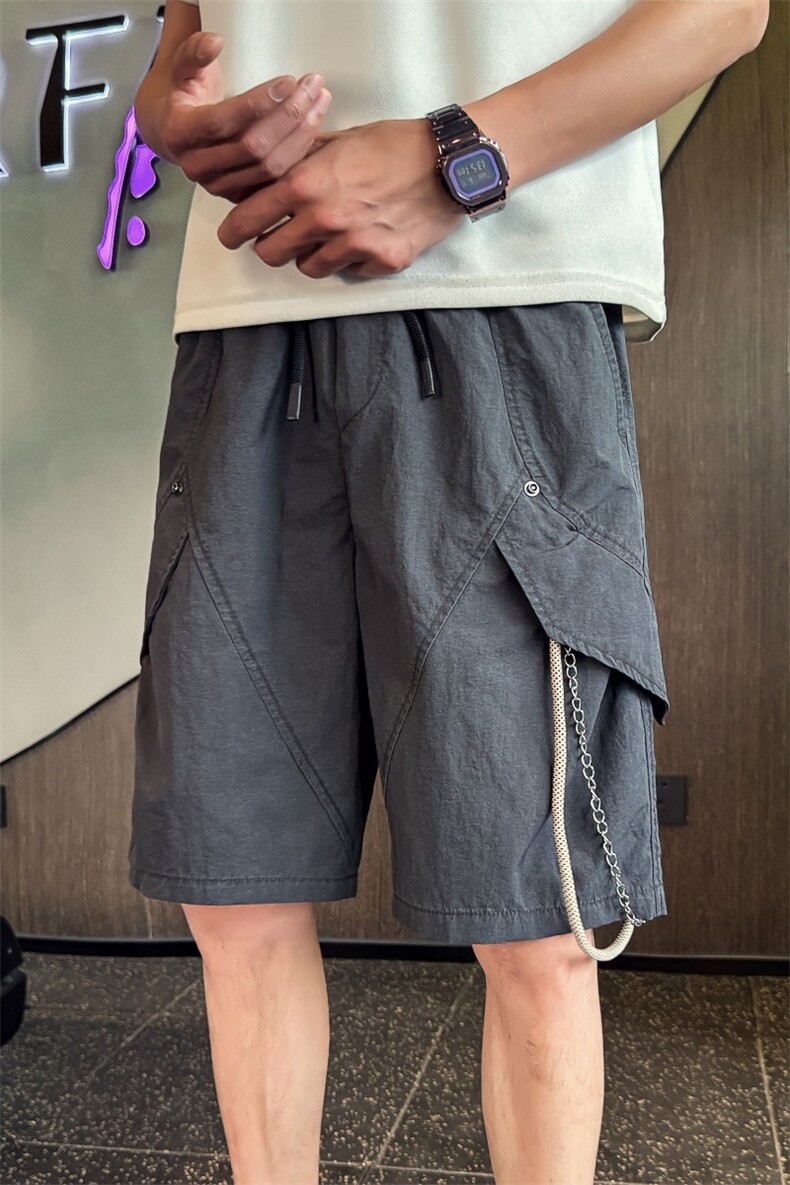 DK1007p5878小伙风店主风五分裤子休闲速干裤夏季超薄款,男装牛仔裤,电商B340