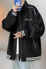 2025春季美式韩版宽松翻领拼色夹克机车外套B289-JK74-特P85，男装夹克，电商B289