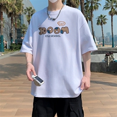 港风夏季重磅纯棉宽松230克圆领五分短袖T恤-T701-P20，男装T恤，星座310B