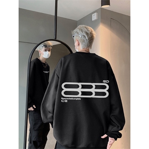 抖音品质秋季新款美式潮牌设计仿棉圆领卫衣wycm7421-特批28控49图片