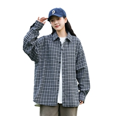 2025秋季潮流格子衬衫男港风休闲长袖外套青少年男装2377P35，男装衬衫，星座1107-1