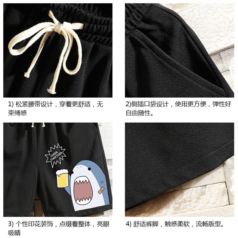 MK37137-P15冰丝短裤男士大码宽松休闲五分裤男运动中裤砖墙挂拍,男装休闲裤,电商A040A