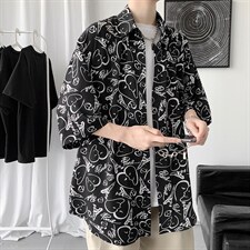 青少年短袖t恤潮2024新夏季ins港风宽松潮流衣服A161-2-CT508-P45，男装T恤，电商A161-2