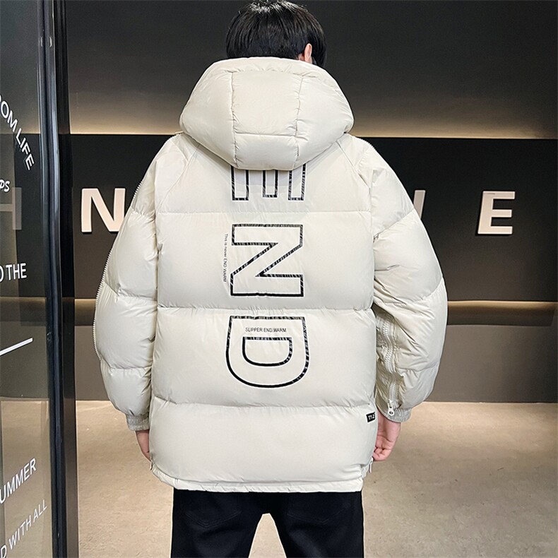 冬季套头男士羽绒服加厚字母印花羽绒衣外套拉链A266-YR04-P200,男装羽绒服,电商A266