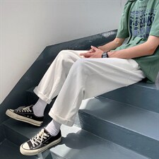 现货8色2025春夏款纯色牛仔裤中性直筒牛仔九分裤 A125-8802-P35图片