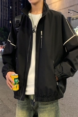 大码秋冬季棒球领夹克潮酷宽松工装风男外套JK452p65，男装夹克，电商D315