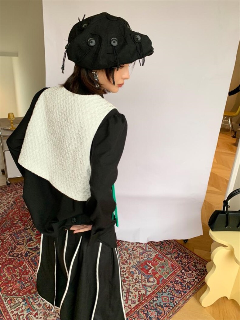 绿色大盘扣两件套衬衣，其它，WAN QING万青