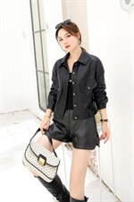 秋装皮夹克，其它，艾美多姿