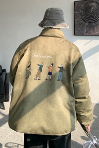 麂皮绒棉衣男大码立领棉袄子男羽绒棉服JM87043-P110图片