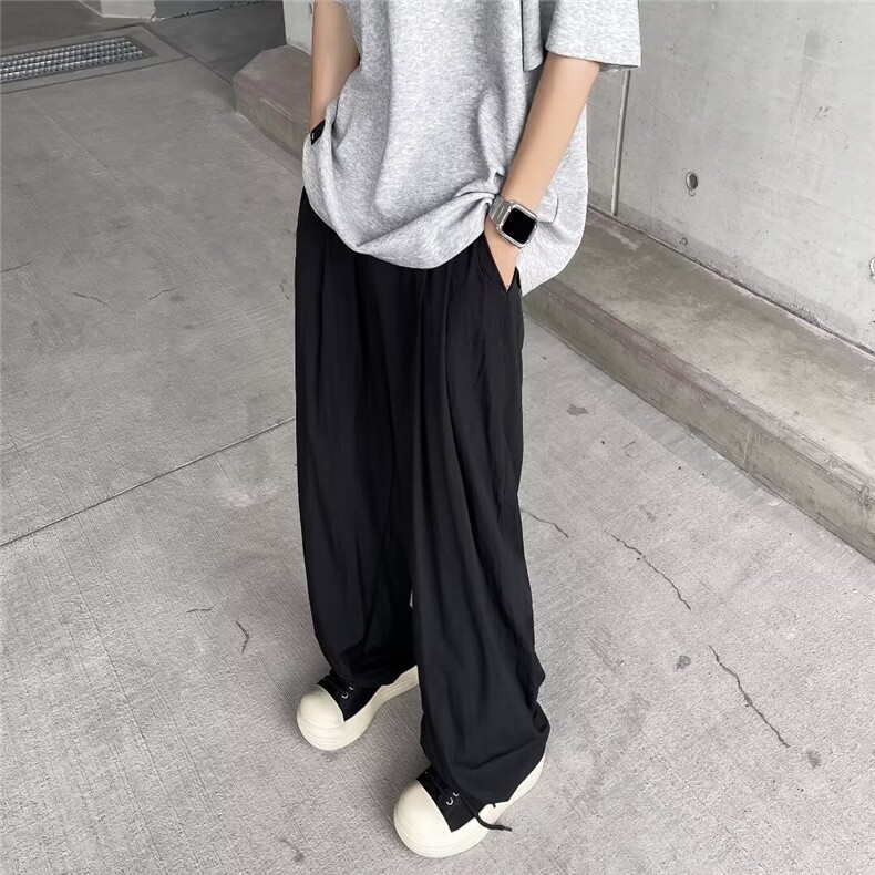 休闲裤男士韩版潮流高街百搭阔腿2024新款ins夏季长裤K5372-P33,男装休闲裤,星座412-2