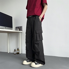 模特-口袋工装裤男款褶皱伞兵休闲裤9007-P48，男装工装外套，电商B380（原B361）