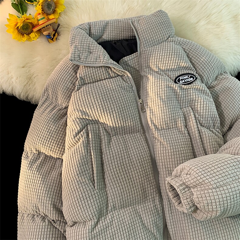 灯芯绒棉袄厚外套港风日系棉衣纯色棉服大码1016-1W66P128K158,男装棉衣,星座1016-1（原电商B408-1）