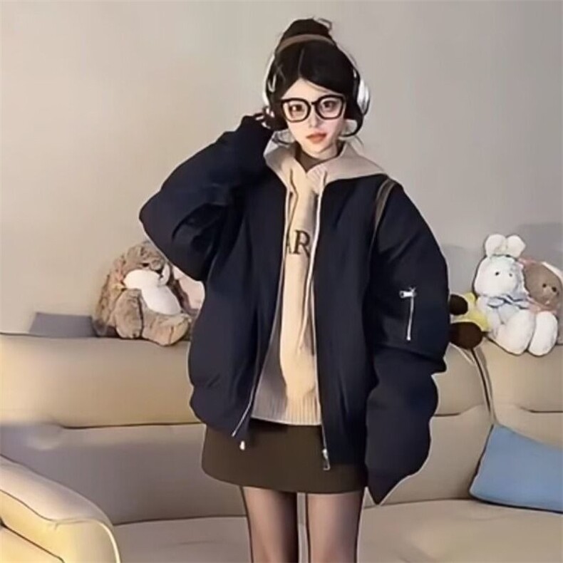 美式复古棒球服外套男女秋冬新款大码显瘦高级感飞行员夹克冲锋衣,男装夹克,星座1210-1