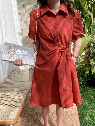 夏季新款，腰带连衣裙，女装连衣裙，VICU 唯可