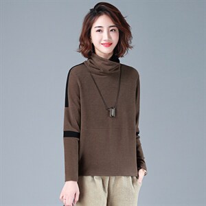 2021年春季新款潮韩版宽松显瘦堆堆领卫衣女春秋打底衫女棉百搭潮,女装卫衣/绒衫,简韵佳