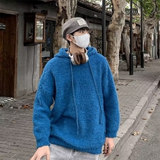B439P68韩系慵懒风软糯圈圈纱连帽毛衣秋冬季宽松加厚保暖，男装针织衫/毛衣，星座512-6