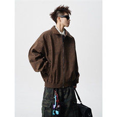 秋季钢印扎染皮夹克外套D309B-JK01-P90控128，男装夹克，电商D309B