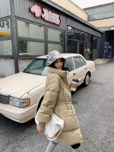 【冬季】新款羽绒服拼接毛线立领抽绳韩版羽绒服，女装羽绒服，E莎